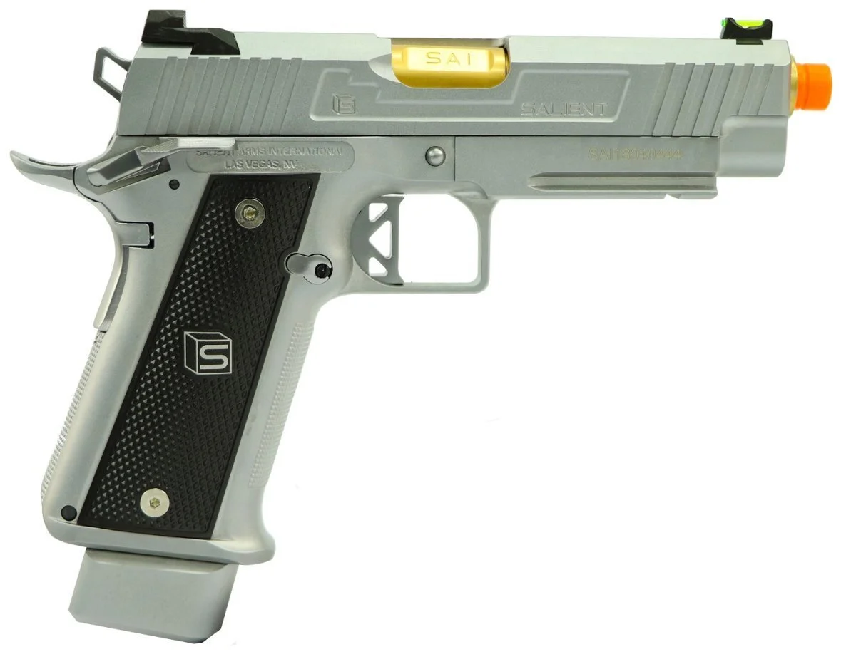EMG SAI 2011 DS 4.3 CO2 Blowback Airsoft Pistol Table Top Review